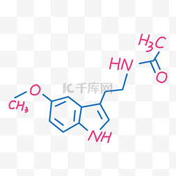 橙绿色的化学分子