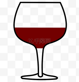 高脚杯玻璃图片_装着红酒的红酒杯