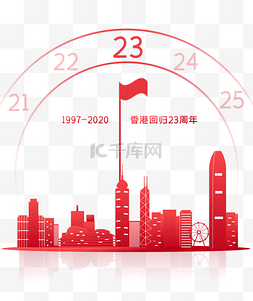 建党建筑红色图片_香港回归23周年剪影