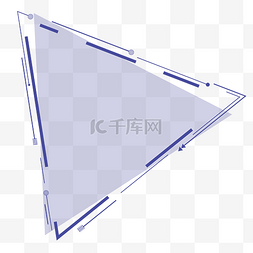 深蓝色三角科技边框