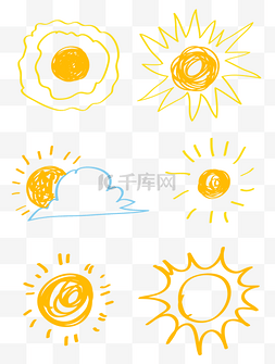 可爱立夏图片_可爱涂鸦太阳夏天