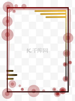 中国风新年节日喜庆图片_红色渐变圆形矢量中国风边框