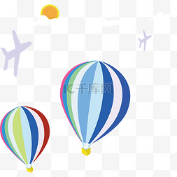 气球飞机云彩