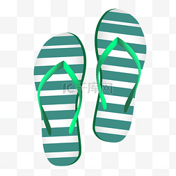 夏日海滩拖鞋图片_夏天海滩沙滩可爱手绘凉鞋拖鞋免