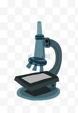 暗色显微镜图片_科学研究手绘显微镜