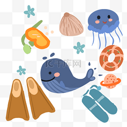 海洋海豚图片_海洋海豚和水母