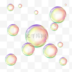 bubble图片_bubble绚丽的彩色透明气泡