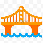 卡通的大桥图标