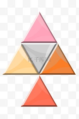 三角形ppt装饰图片_三角形柱状图ppt插图