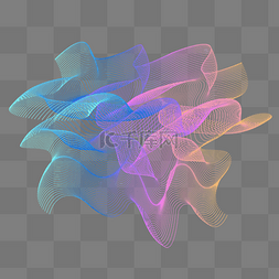 渐变网状图片_清新梦幻彩色渐变线条网格