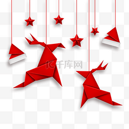 红色圣诞节五角星