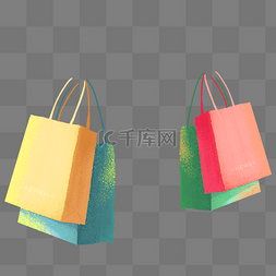购物袋彩色图片_彩色购物袋