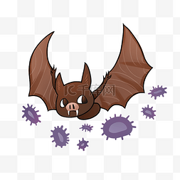 带病毒的野生动物蝙蝠