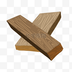 木材木块卡通装饰