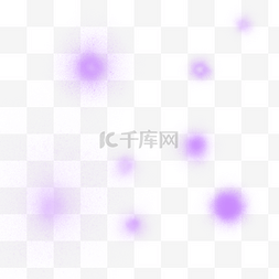 微光发光紫色漂浮立体