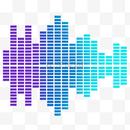 蓝色音波图片_波纹音频频谱仪