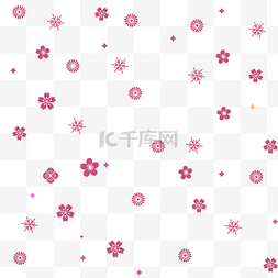 粉色樱花雪花漂浮
