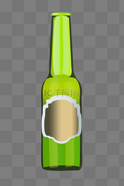 绿色玻璃瓶装啤酒