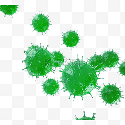 卫生学图片_绿色病毒3d立体元素