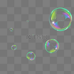 透明泡泡图片_手绘透明彩色肥皂泡泡元素