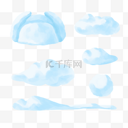 淘宝冬季上新图片_寒冷冬季蓝白色抽象冰柱和雪帽