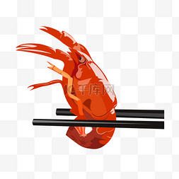 龙虾美味图片_美味的小龙虾插画