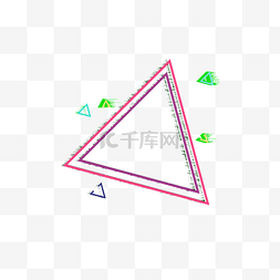 抖音风三角形简单边框