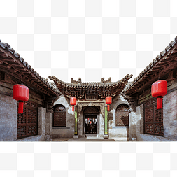 山西版画图片_山西乔家大院四合院