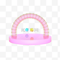 粉色电商拱门装饰