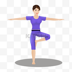 女生做瑜伽健身运动