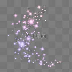 转场动画gif图片_粉紫色渐变星光光效点光元素