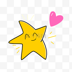 星星组成的星座图片_微笑星星卡通黄色