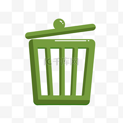 环保简约图片_绿色环保的垃圾桶
