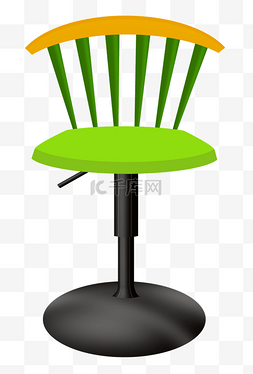 升降椅子图片_绿色的升降椅子插画