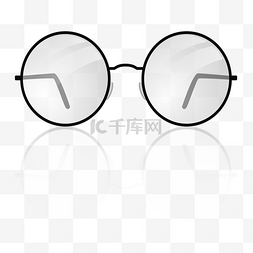 圆方脸个性V眼镜图片_圆框眼镜