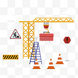 工地安全元素图片_矢量安全施工