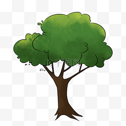 植树节卡通图片图片_绿色植物大树元素