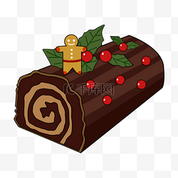log图片_棕色圣诞蛋糕yule log cake