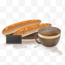 面包和咖啡图片_西式早餐和咖啡
