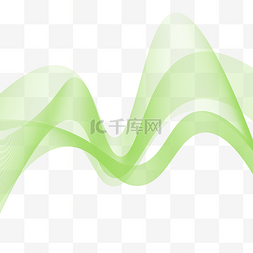绿色波浪曲线