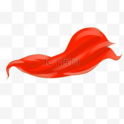 国庆节红色飘带图片_中国风红色国庆丝带飘带