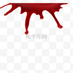 红色液滴图片_红色流动的血液边框