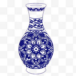 古风青花瓷瓶子