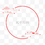 中国风祥云主题边框