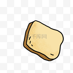一片面包图片_一片香软的面包片