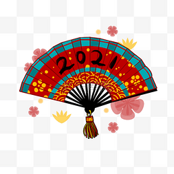 雷瓦图片_花纹梅花2021日本新新年扇子