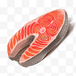 一块鱼肉装饰插画