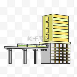 重庆高速图片_重庆轻轨穿楼矢量卡通