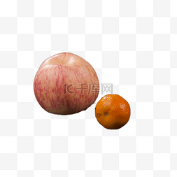 脆的食品图片_新鲜的橘子和苹果