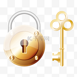 金色钥匙锁子